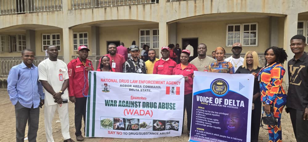 Voice of Delta Joins NDLEA Agbor Area Command in War Against Drug Abuse Campaign